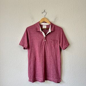 BILLY REID Short Sleeve Polo Shirt w Pocket in Heather Purple